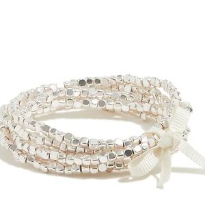 J. Crew Factory tiny beads stretch bracelets set of six